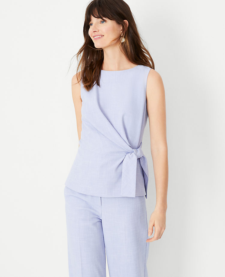 Ann Taylor Outlet |  The Side Tie Top in Cross Weave