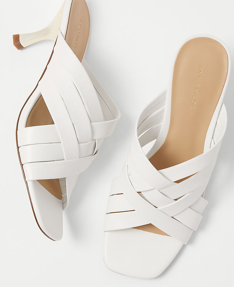 Cross Strap Leather Sandals