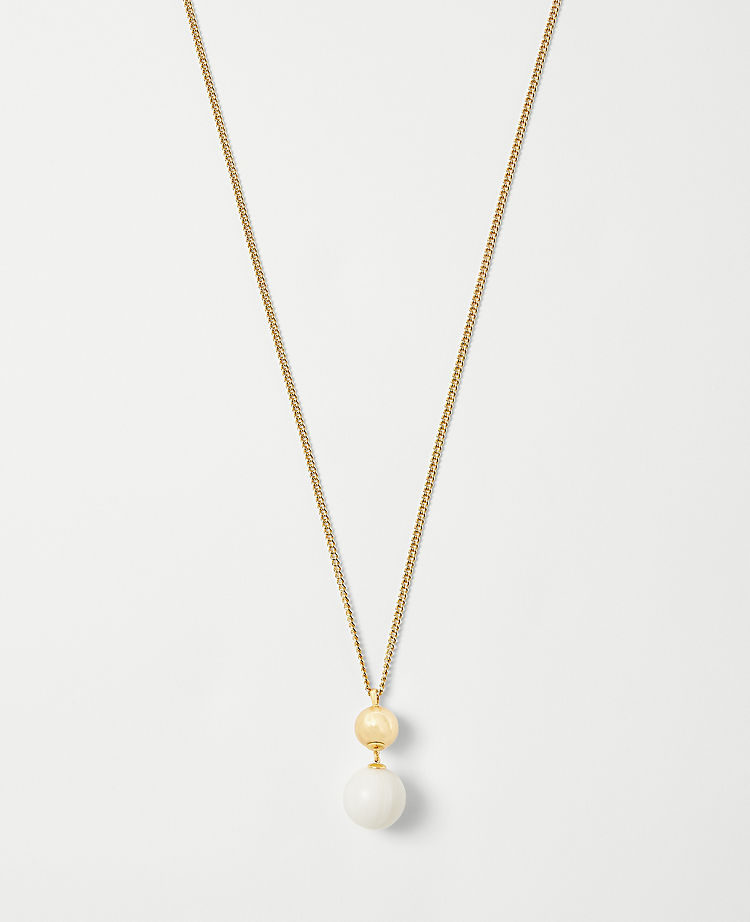 Polished Beaded Pendant Necklace