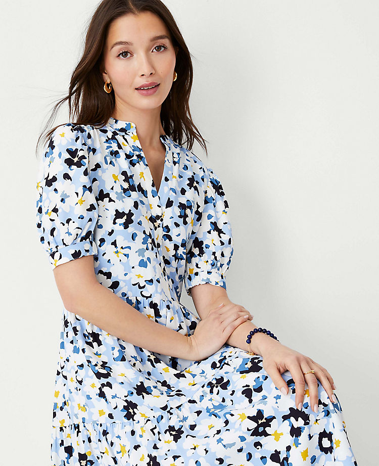 Ann Taylor Outlet |  Floral Tiered Midi Dress