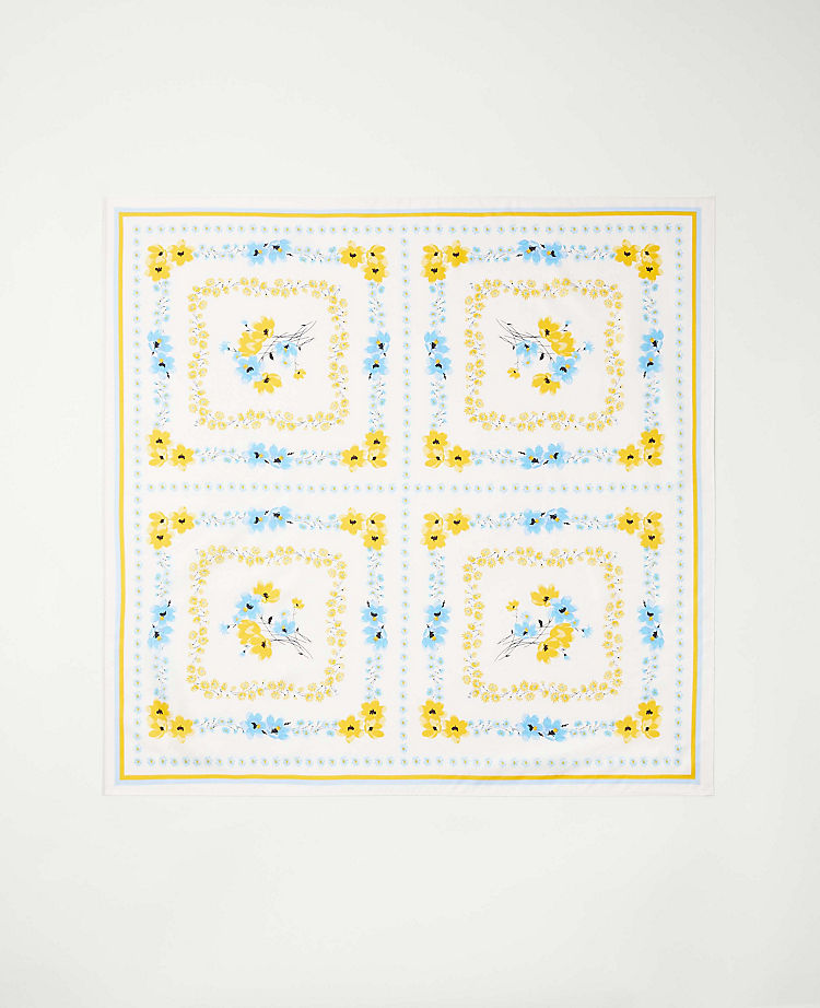 Floral Silk Little Scarf