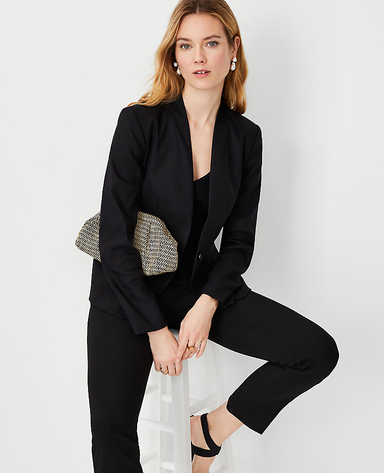 The Cutaway Blazer in Linen Blend