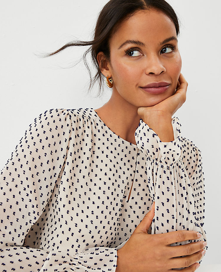Ann Taylor Outlet |  Clip Smocked Waist Top