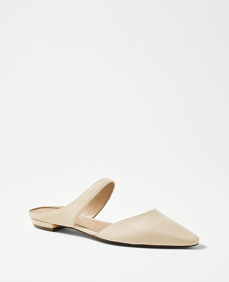 Leather Mule Flats