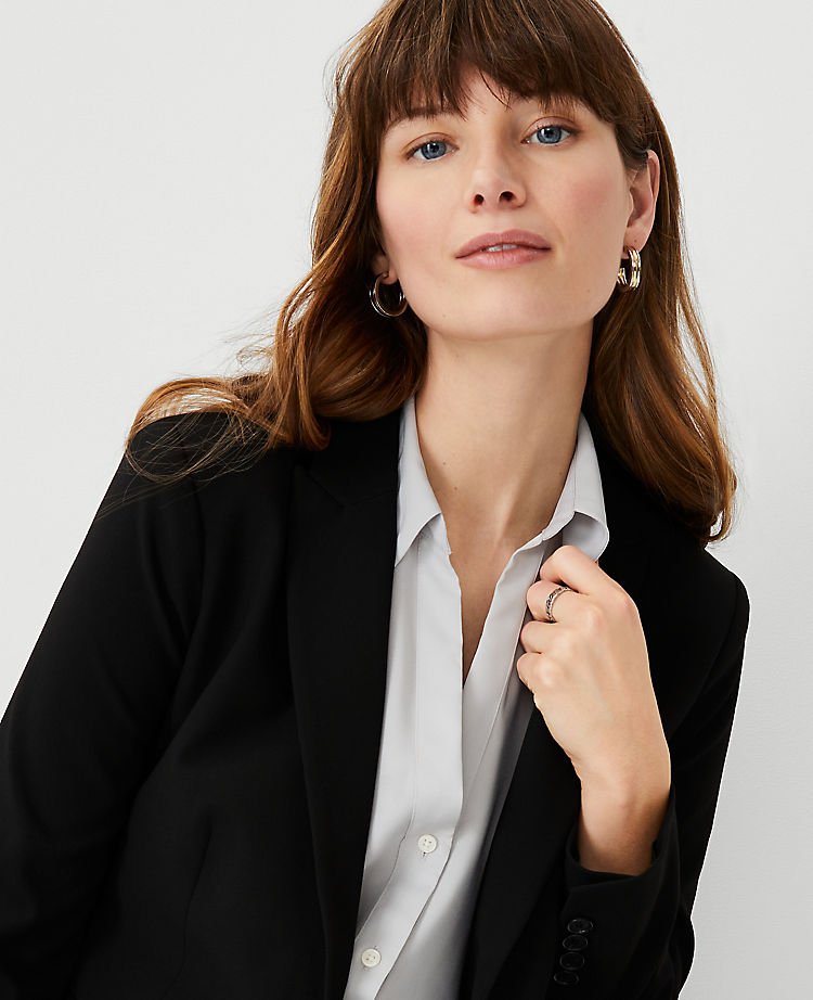 Ann Taylor Outlet |  The Long One-Button Blazer in Bi-Stretch