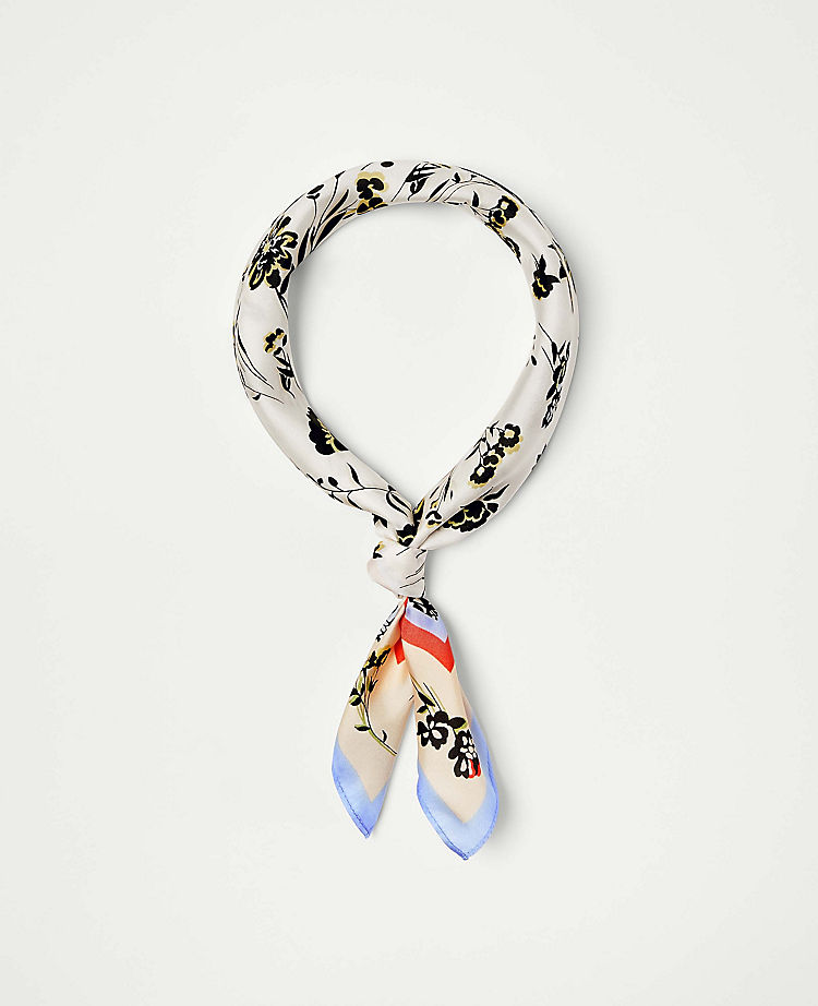 Floral Silk Little Scarf