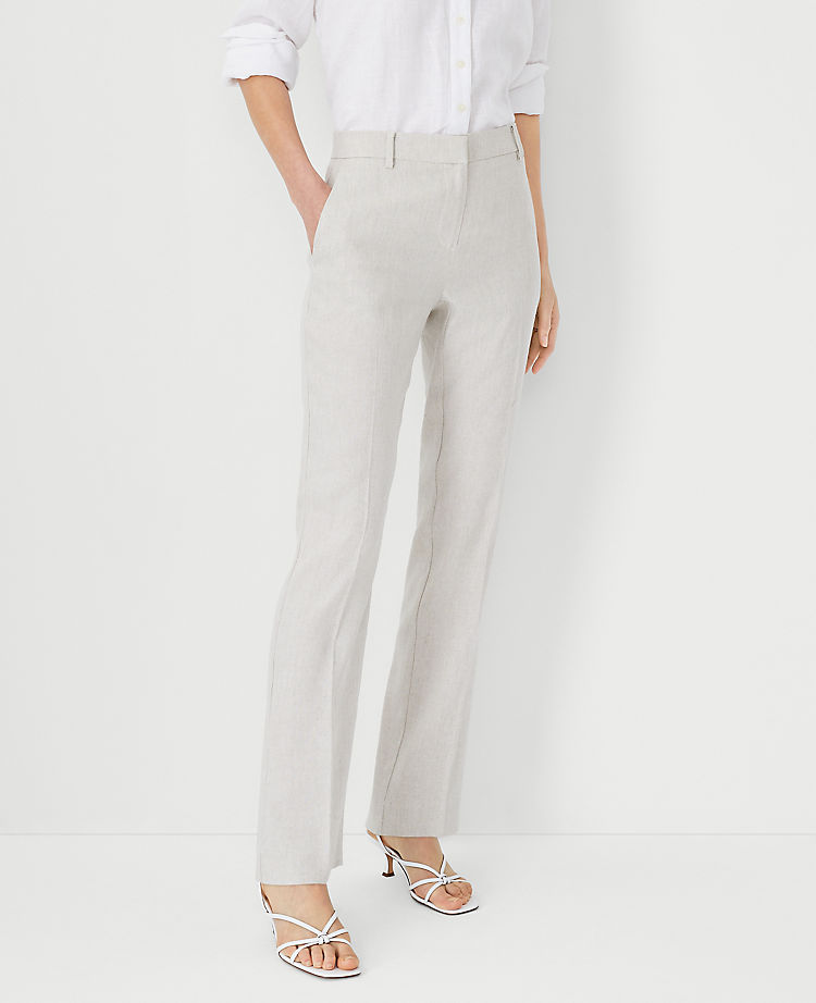 Ann Taylor The Sophia Straight Pant in Linen Blend
