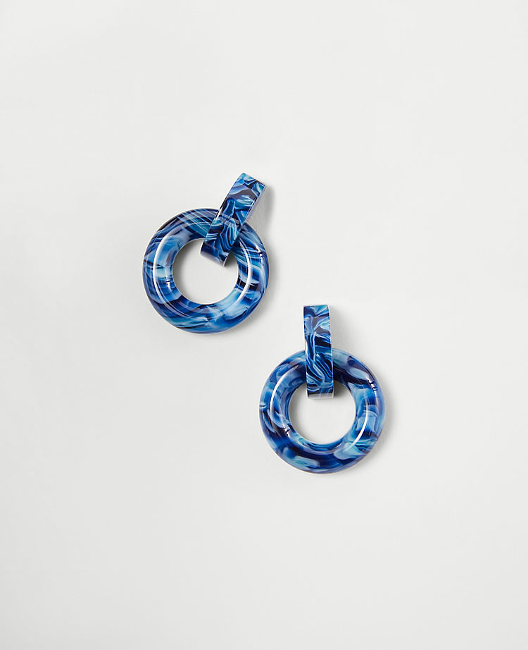 Tortoiseshell Print Door Knocker EarRings