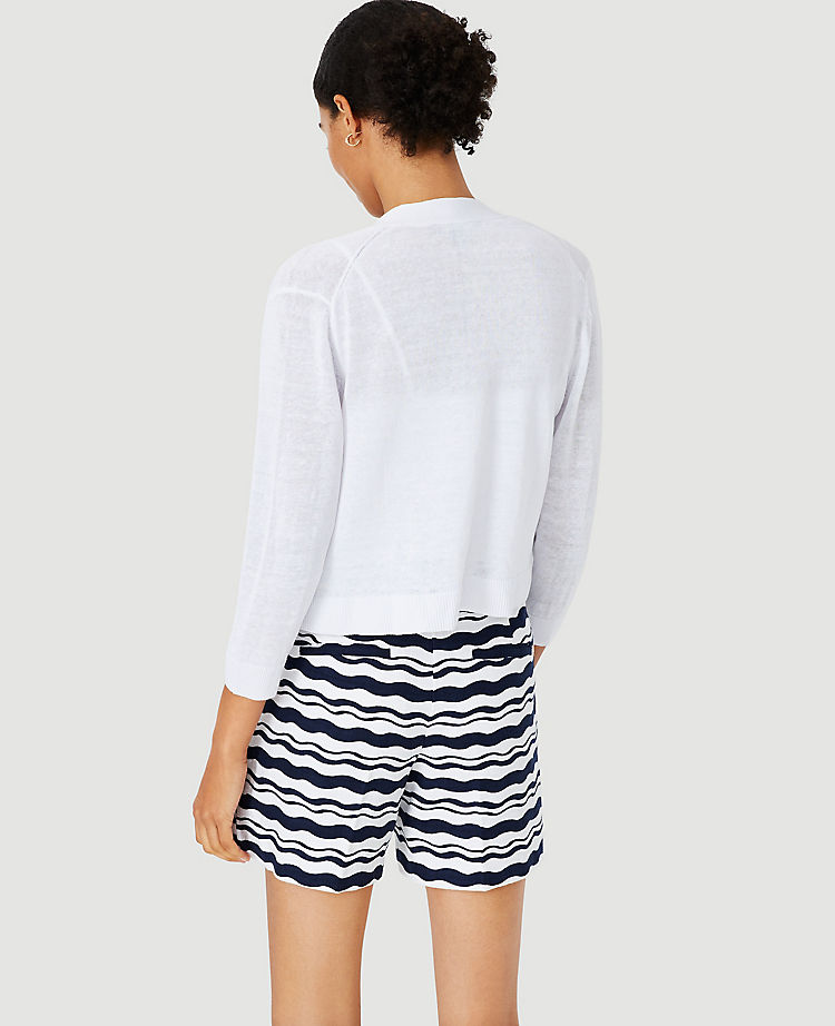 Linen Blend Dress Cardigan