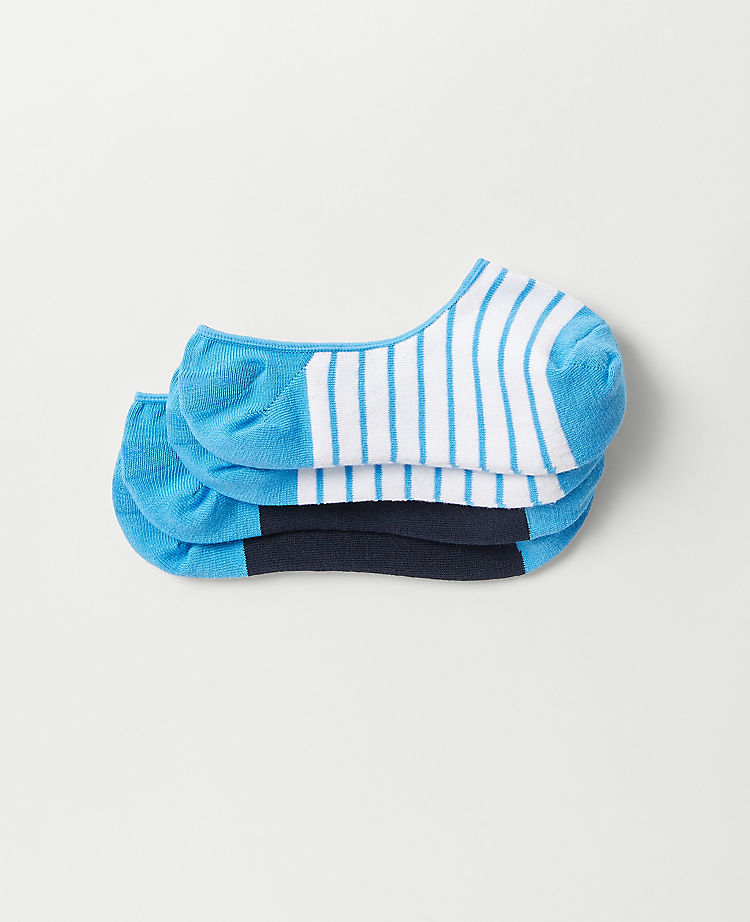 Striped No Show Sock Set
