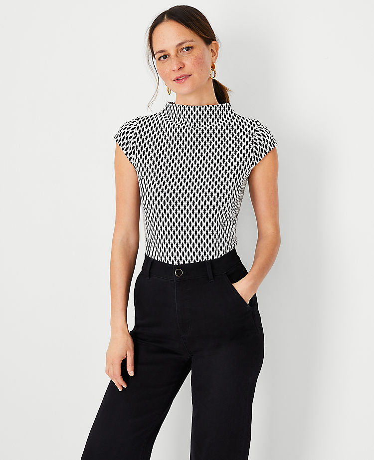 Ann Taylor Outlet |  Ottoman Mock Neck Top