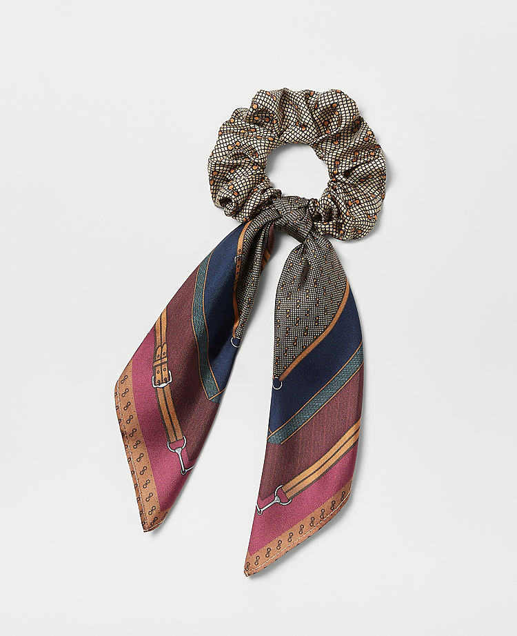 Horse Links Silk Scrunchie