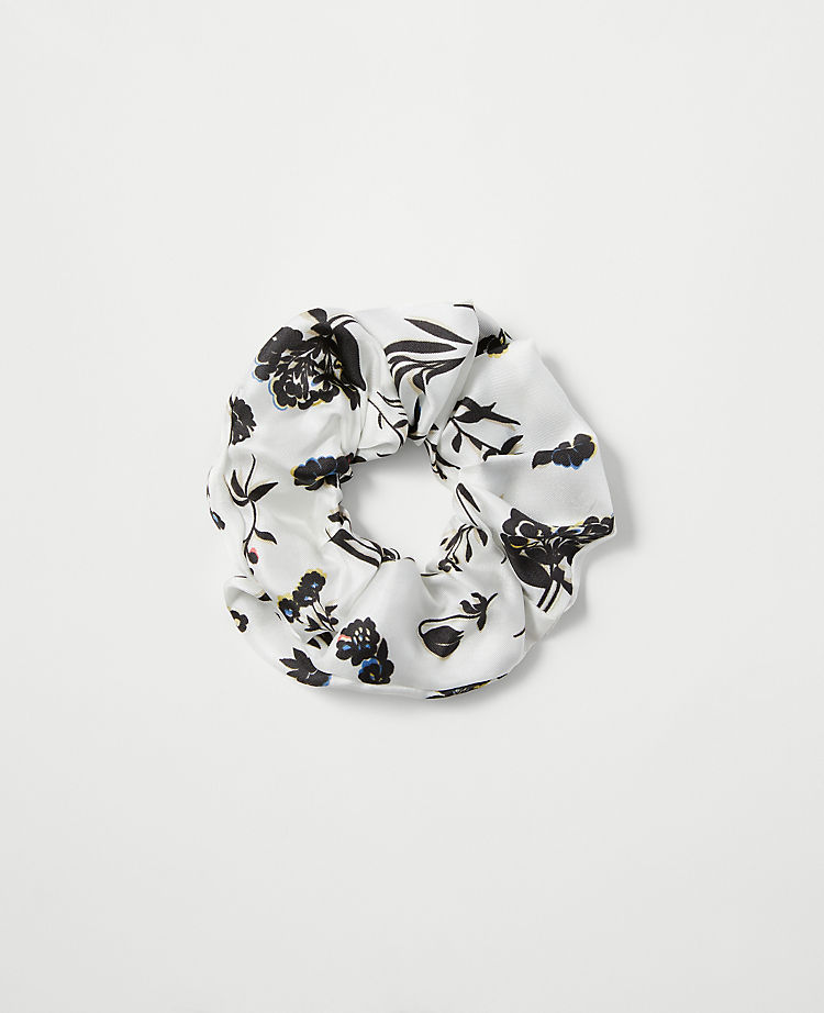 Floral Silk Scrunchie