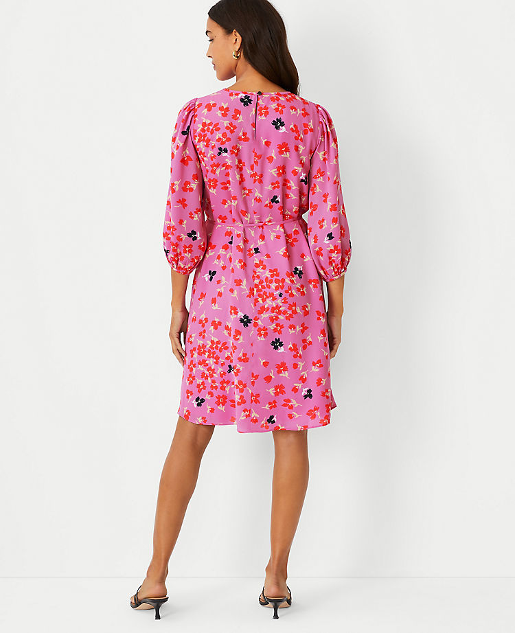 Floral Tie Waist Dress