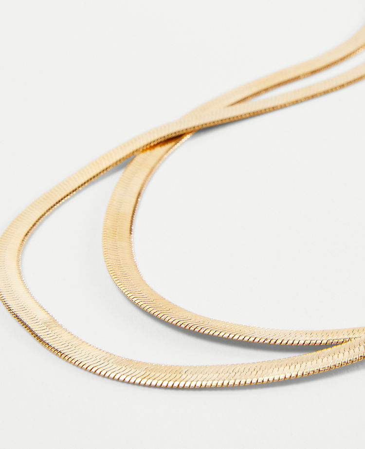 Double Snake Chain Necklace