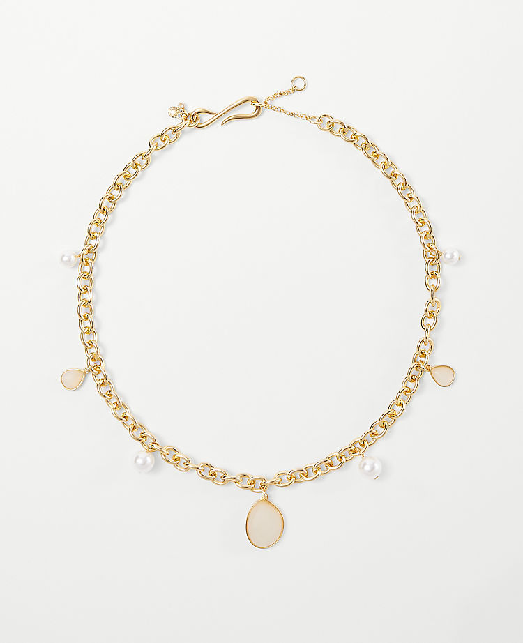 Pearlized Charm Necklace