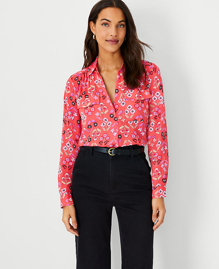 Ann Taylor Outlet |  Floral Camp Shirt