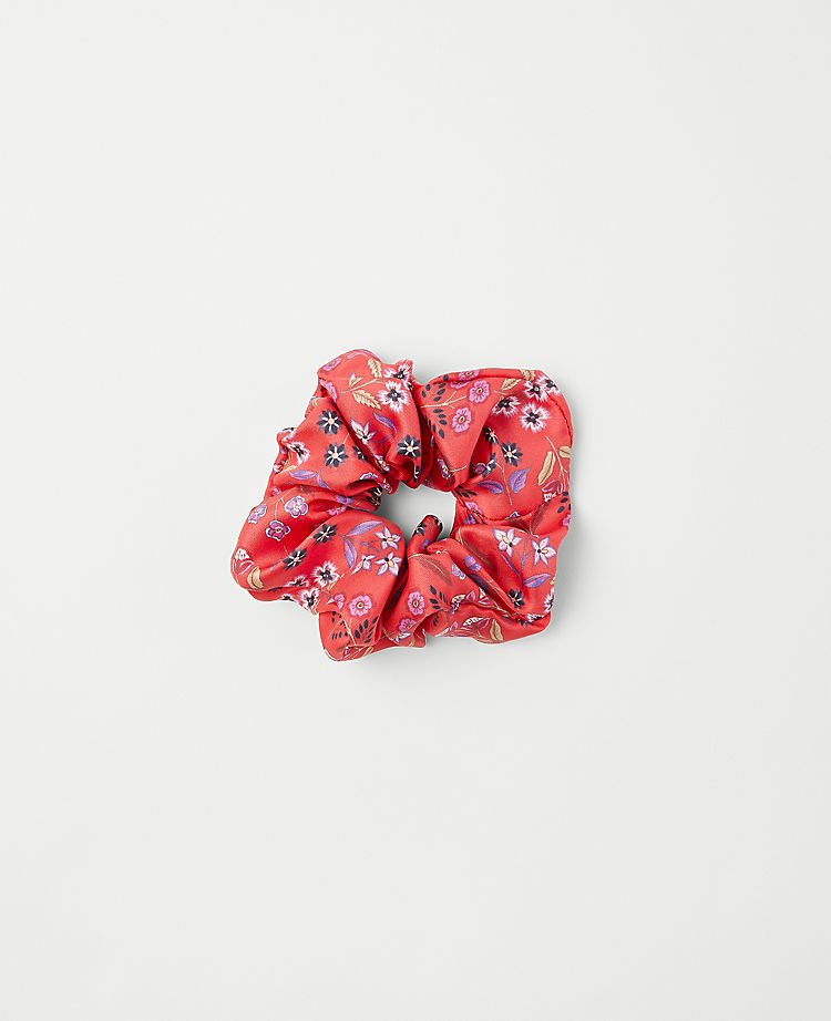 Floral Silk Scrunchie