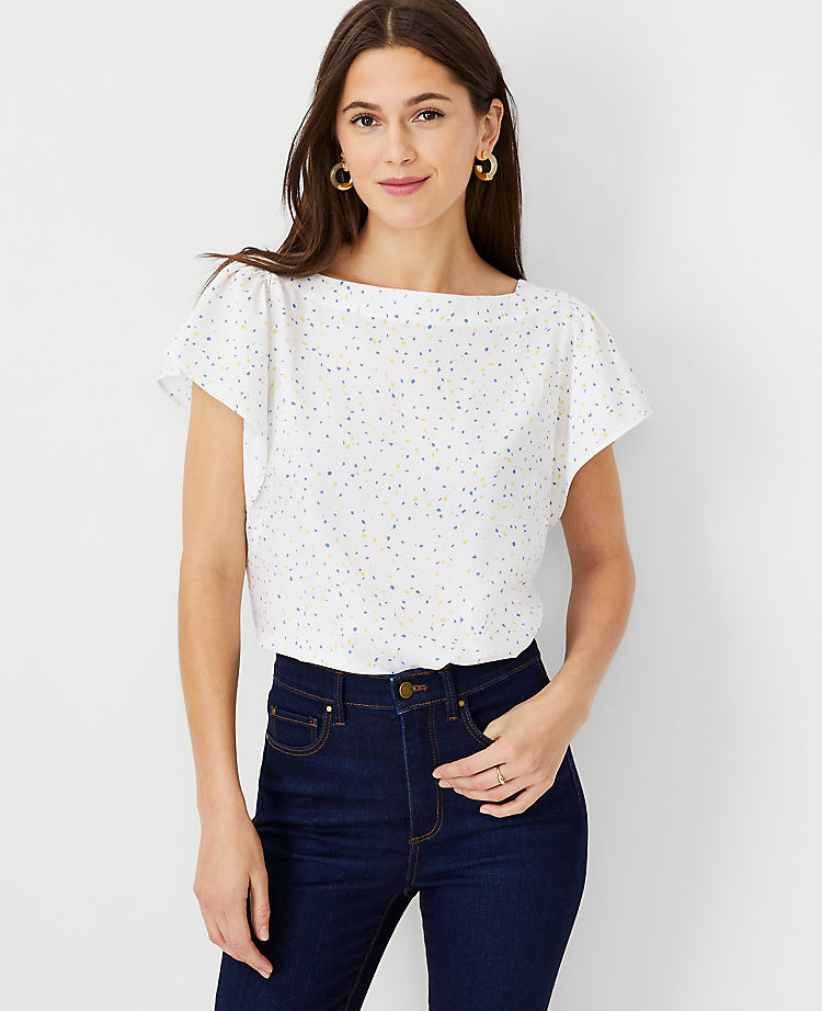 Ann Taylor Outlet |  Spotted Boatneck Top