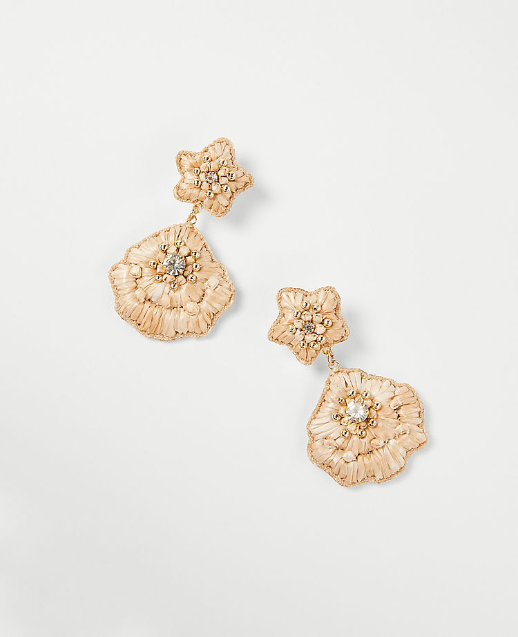 Floral Thread Wrapped Statement EarRings