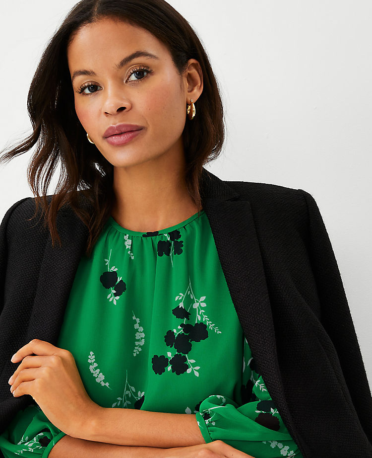 Ann Taylor Outlet |  Floral Belted Flare Dress