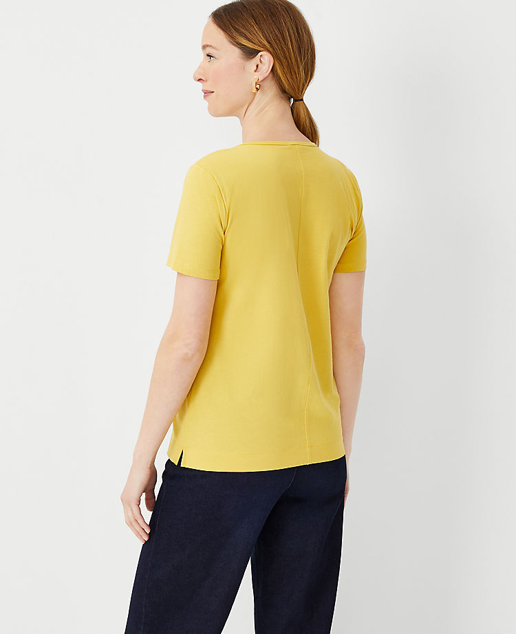 Ann Taylor Outlet |  Pima Cotton Crew Neck Tee