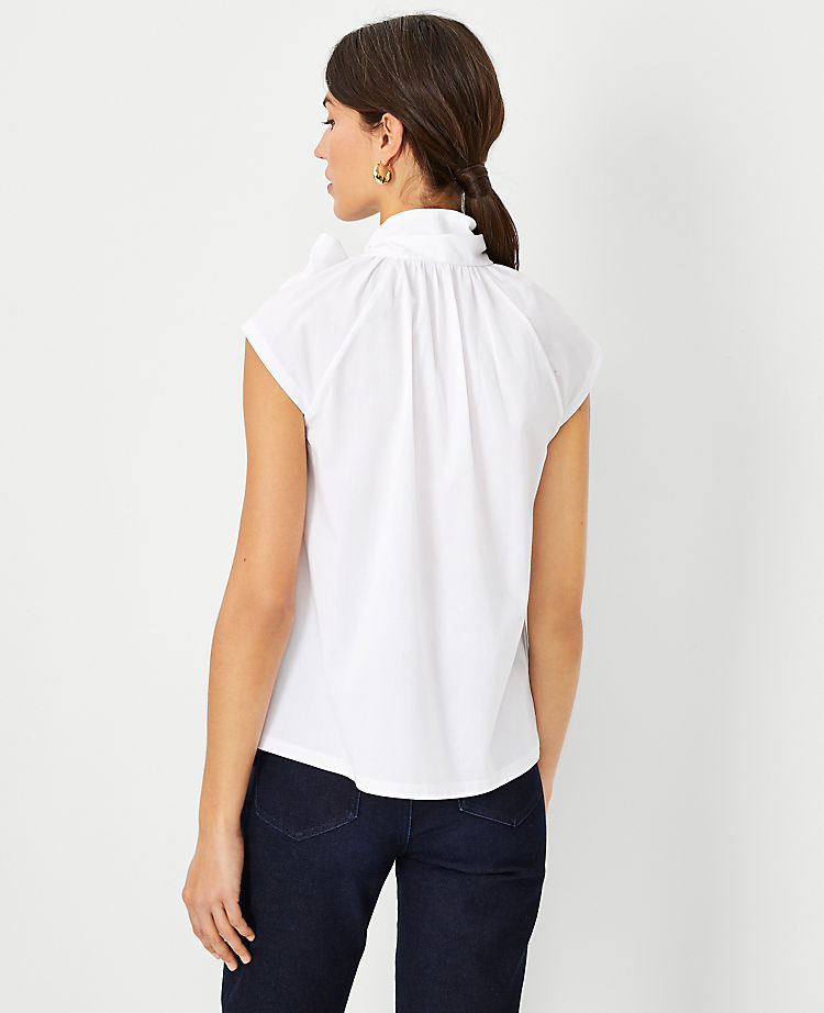 Ann Taylor Outlet |  Tie Mock Neck Top