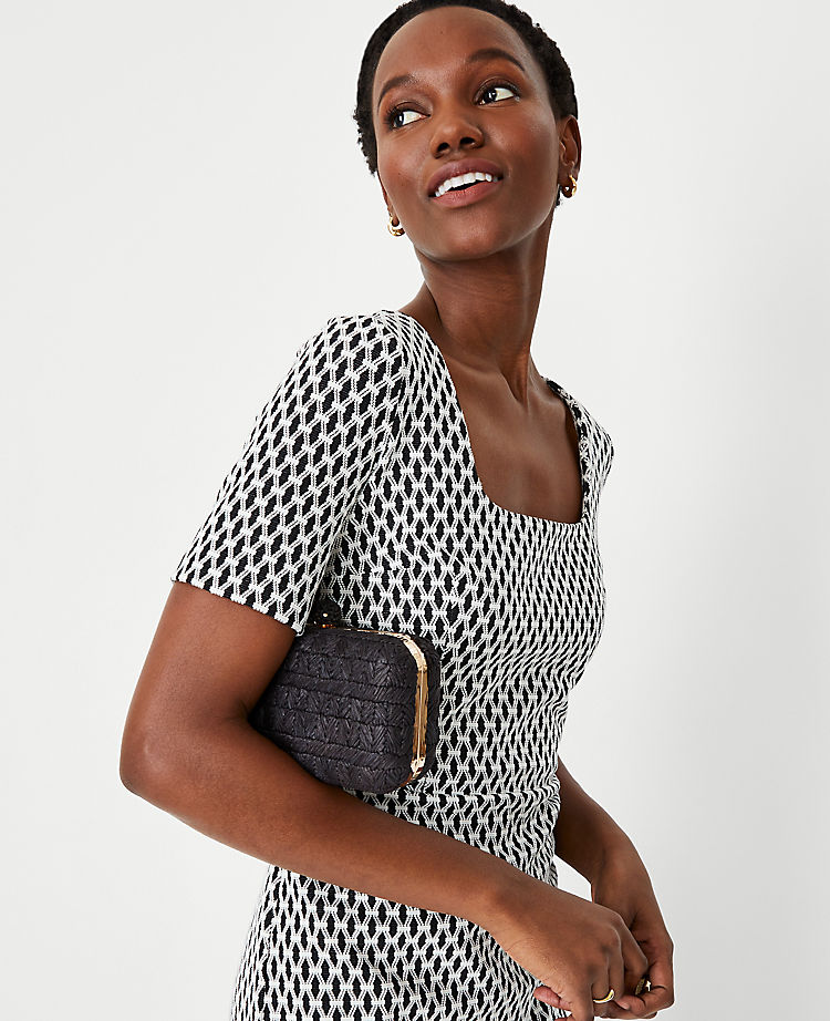 Ann Taylor Outlet |  Ottoman Scoop Neck Sheath Dress