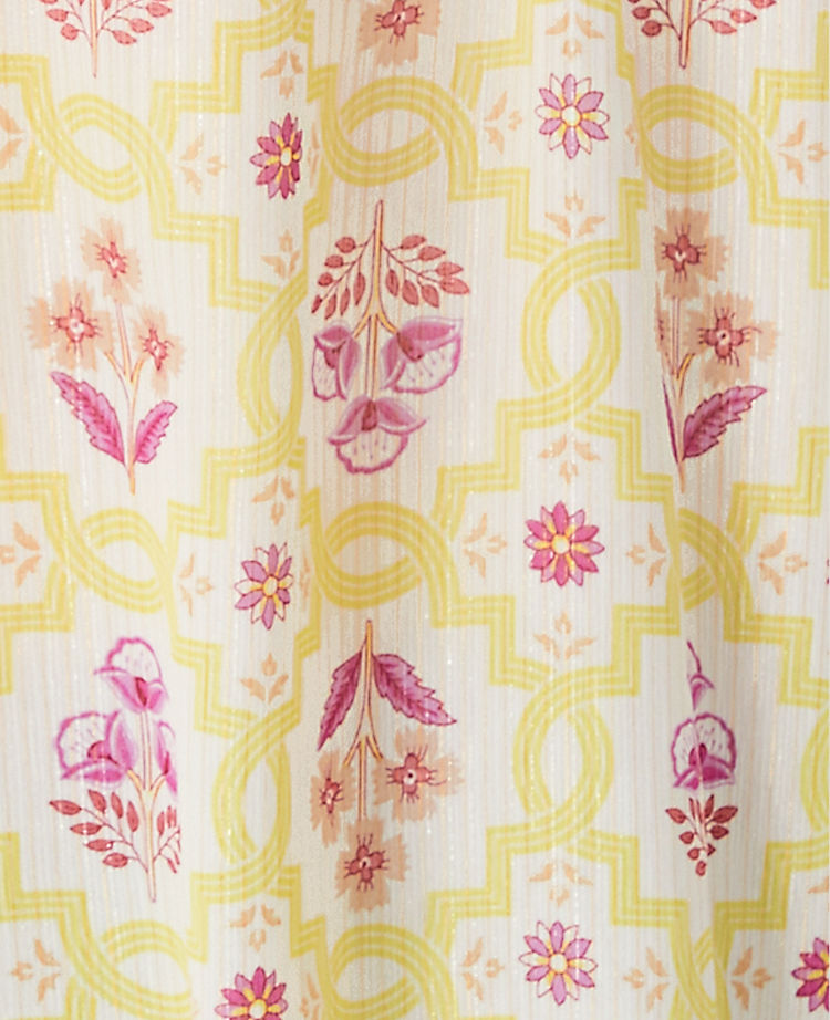 Ann Taylor Outlet |  Shimmer Stripe Tile Print Bow Halter Top