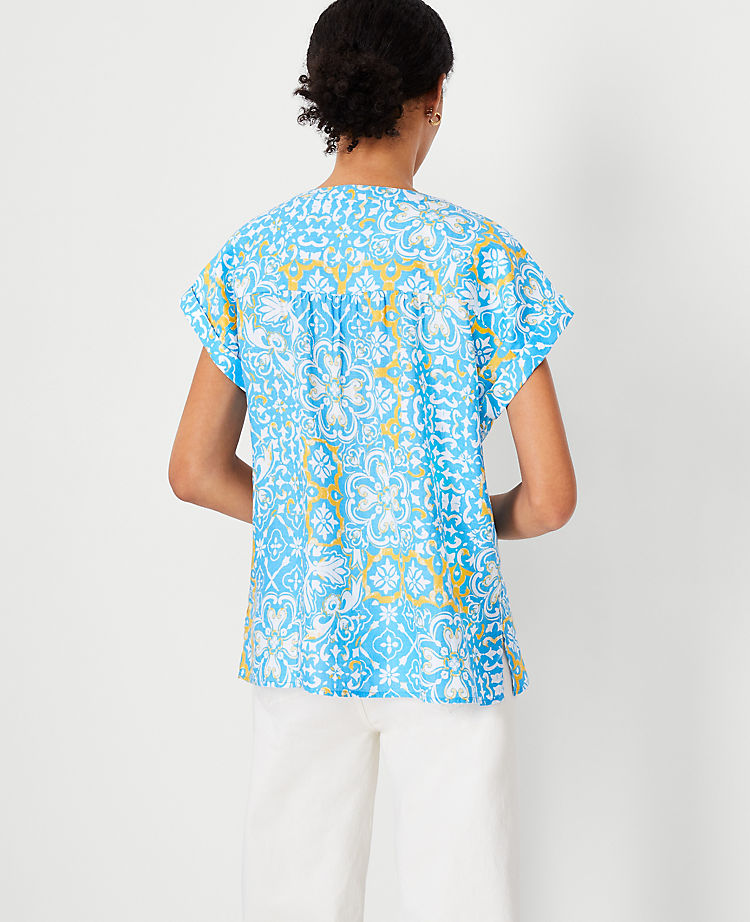 Linen Drop Shoulder Popover