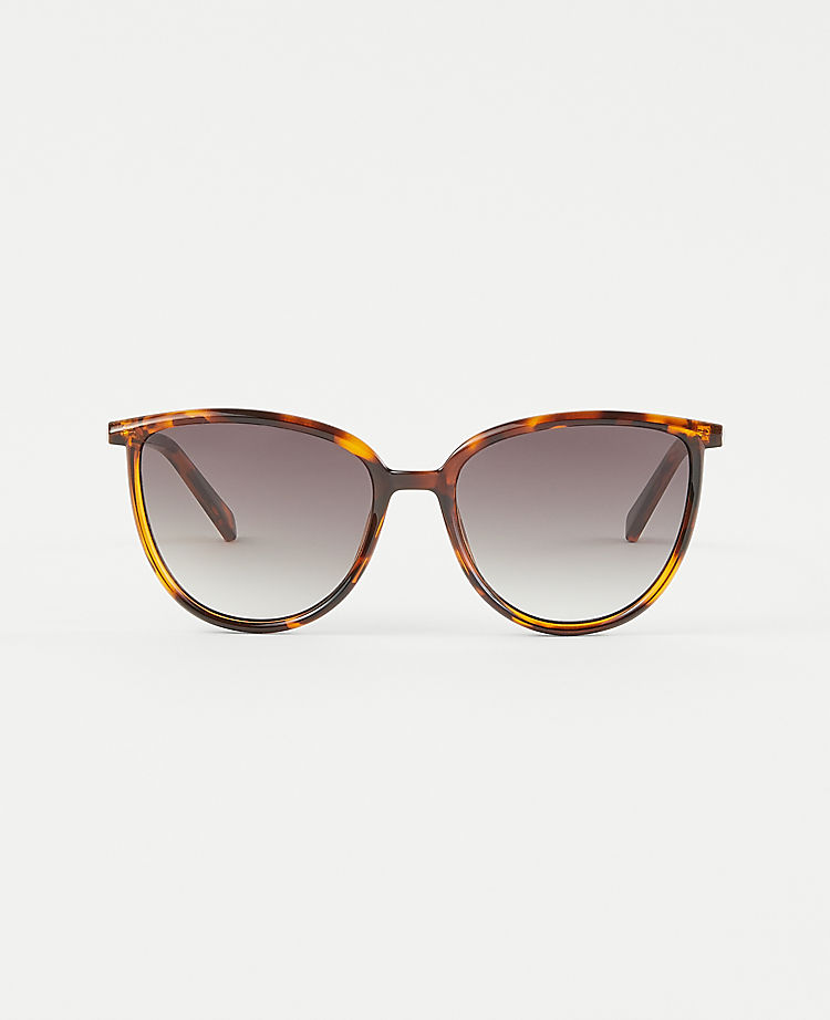 Beveled Edge Round Sunglasses