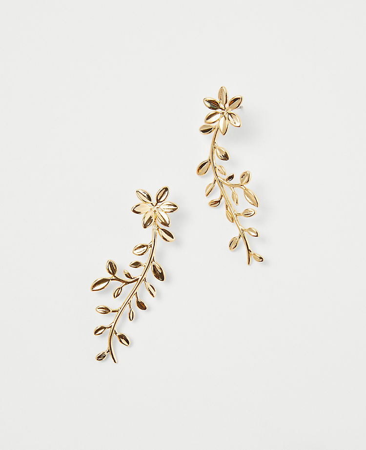 Metal Floral Statement EarRings