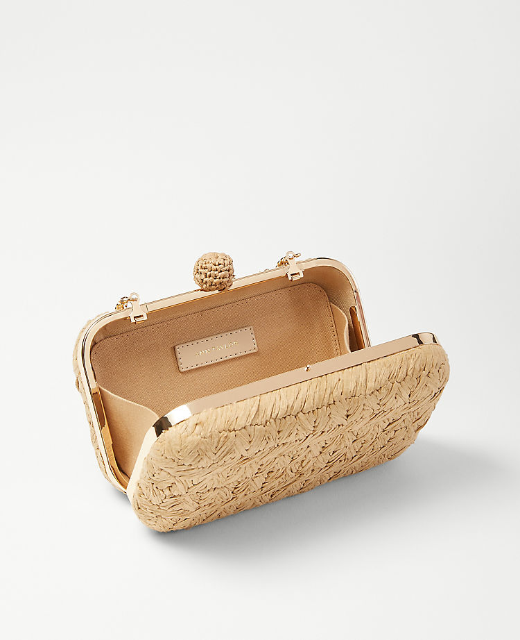 Raffia Clutch