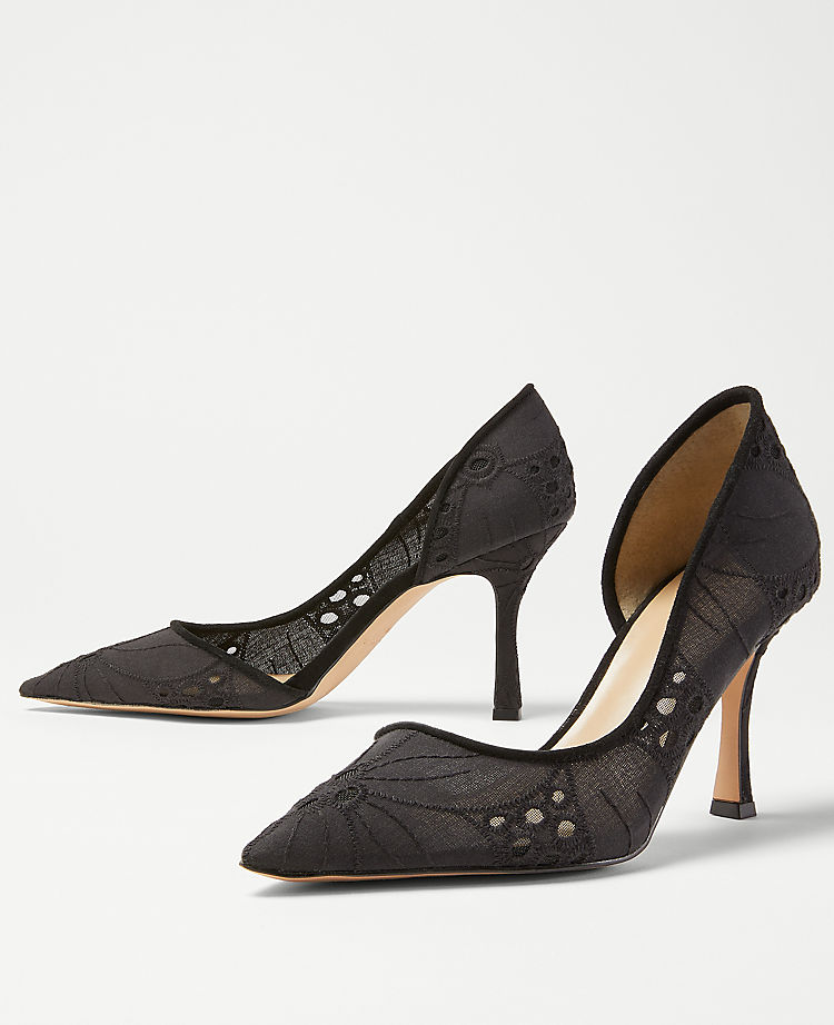Eyelet D'Orsay Pumps