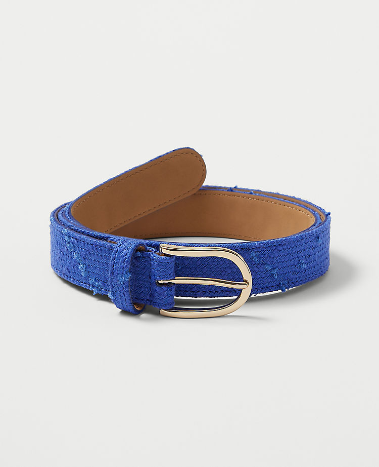 Tweed Oval Buckle Belt