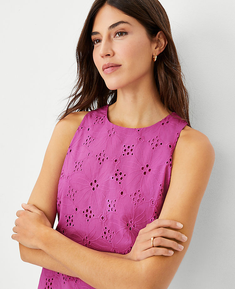 Ann Taylor Outlet |  Eyelet Peplum Halter Shell