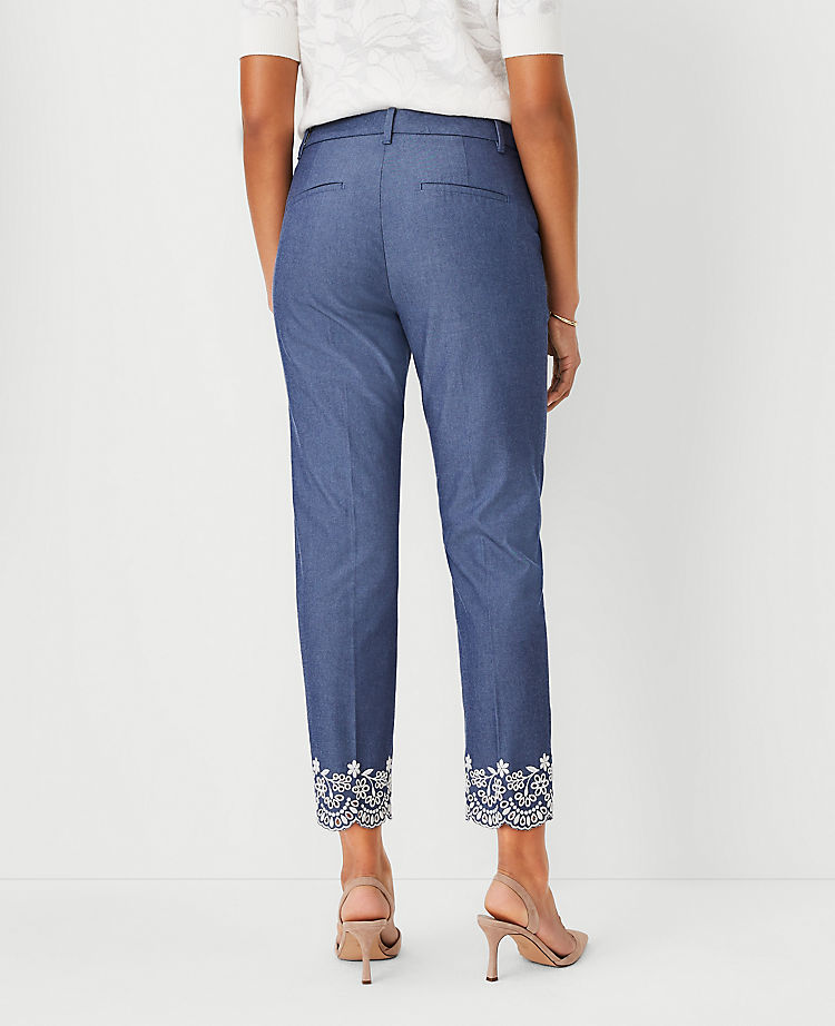 Ann Taylor Outlet |  The Cotton Crop Pant in Eyelet - Curvy Fit