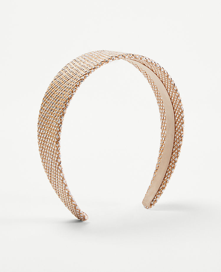 Metallic Straw Headband