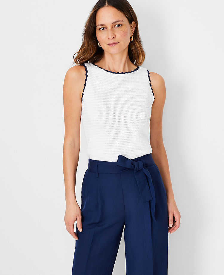 Chevron Crochet Trim Shell