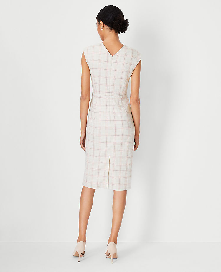 Ann Taylor Outlet |  The Belted V-Neck Sheath Dress in Plaid