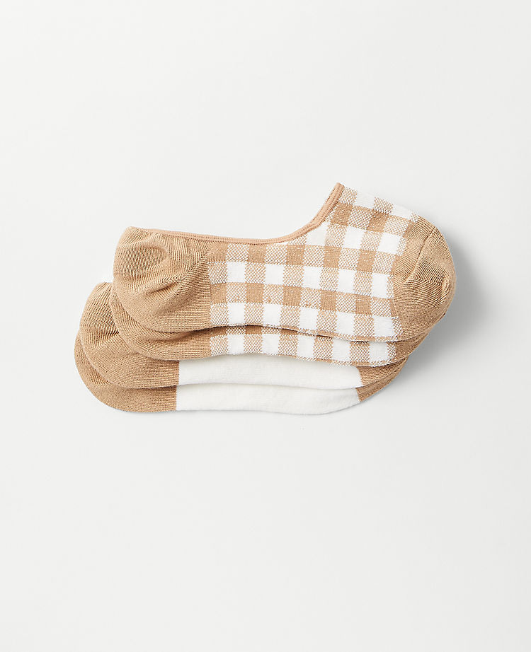 Checked No Show Sock Set