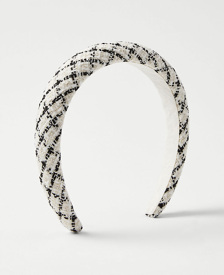 Plaid Tweed Padded Headband