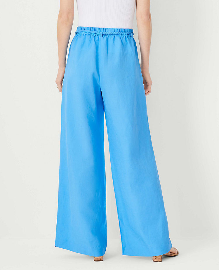 Ann Taylor Outlet |  The Belted Pull On Palazzo Pant in Linen Blend