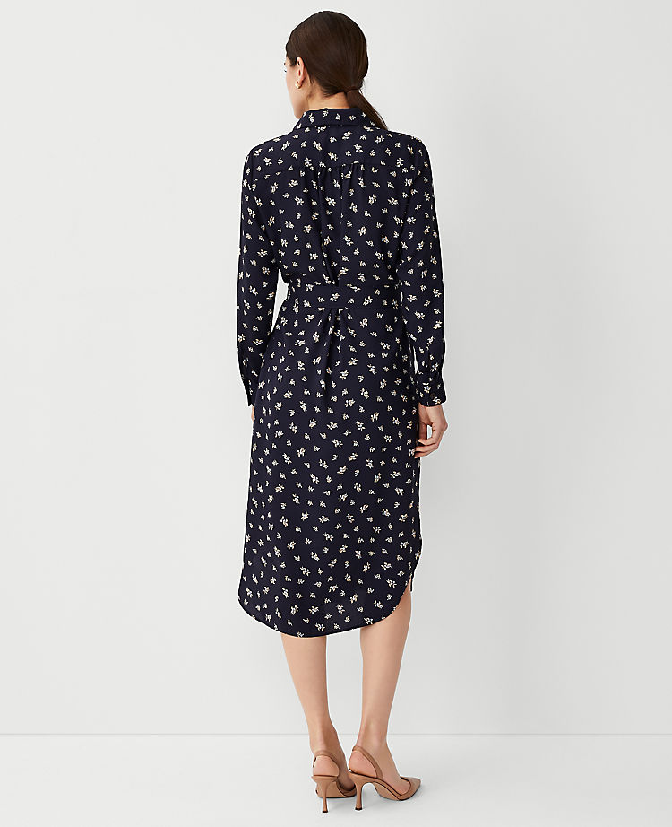 Floral Belted Pocket Shirtdress