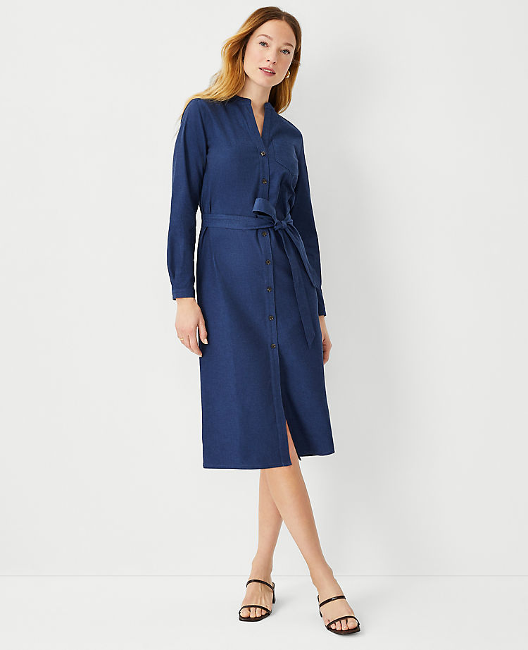 Denim Pocket Shirtdress