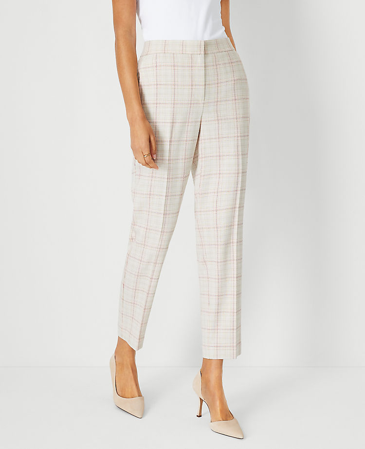 Ann Taylor Outlet |  The Eva Ankle Pant in Plaid - Curvy Fit