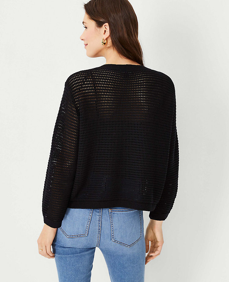 Ann Taylor Outlet |  Mesh Stitch Relaxed Sweater
