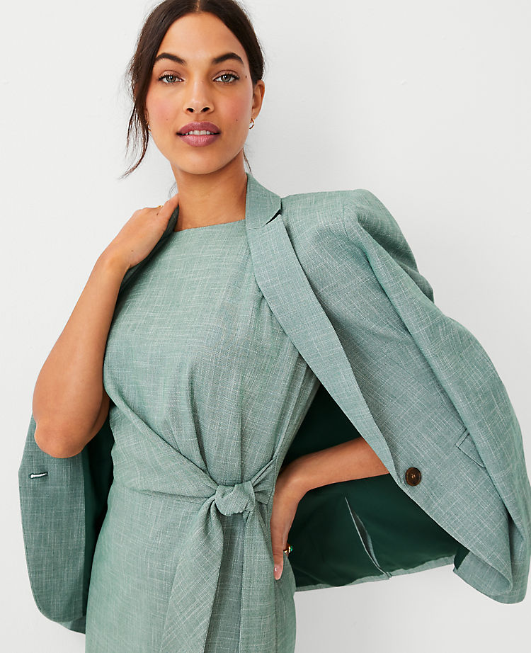 Ann Taylor Outlet |  The Tie Waist Sheath Dress in Cross Weave