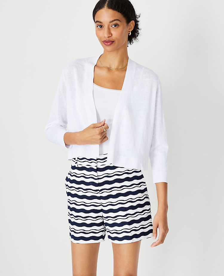 Linen Blend Dress Cardigan