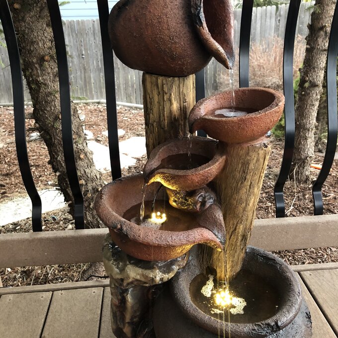 Fiberglass Fountain with Light